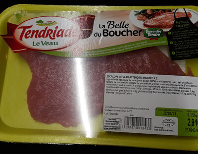 escalope de veau attendrie marinée front packaging
