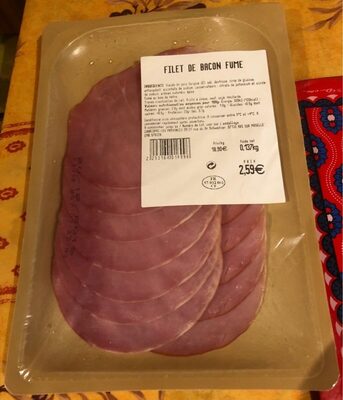 Filet de bacon fume front packaging