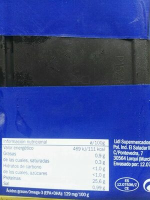 atun nutrition facts table