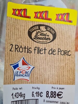 2 rotis filet de porc front packaging