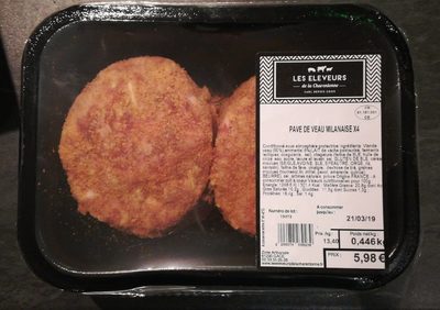 Pavé de veau Milanaise