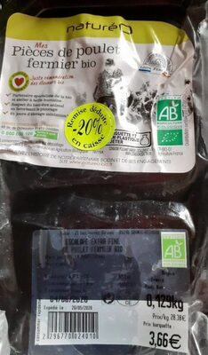 Mes pièces de poulet fermier bio