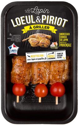 3 Brochettes de filets de lapin à la provencale