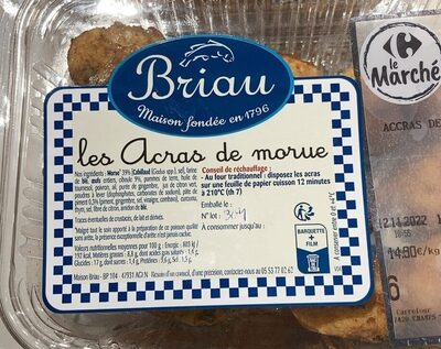 Les acras de morue front packaging