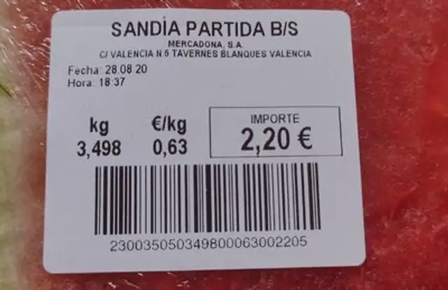 Unknown nutrition facts table