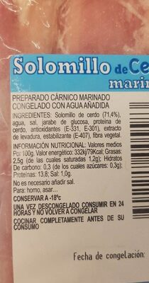 Solomillo de cerdo marinado