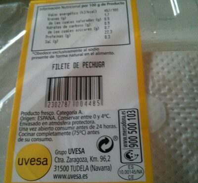 Filete de pechuga de pollo