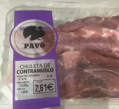 Chuleta de contramuslo pavo front packaging