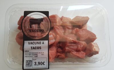 Vacuno a tacos front packaging