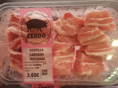 Costilla carnosa troceada