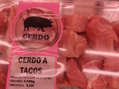 Cerdo a tacos. front packaging