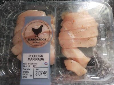 Pechuga marinada front packaging