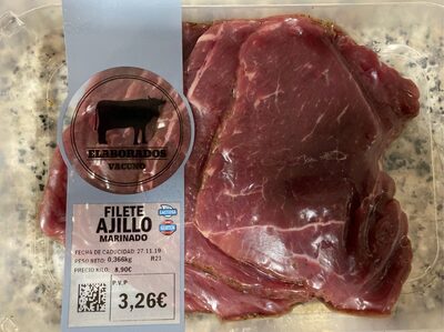 Filete de vacuno ajillo marinado