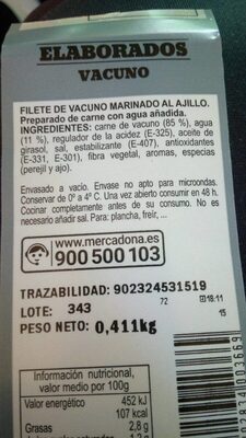 Filete ajillo marinado