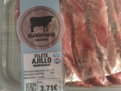 Filete ajillo marinado