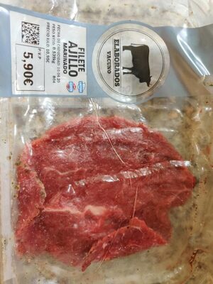 Filete vacuno al ajillo marinado