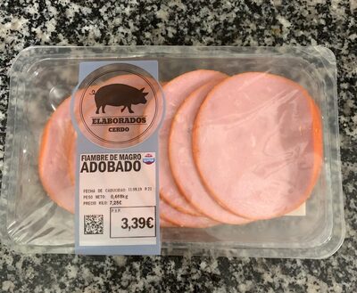 Fiambre de magro adobado de cerdo
