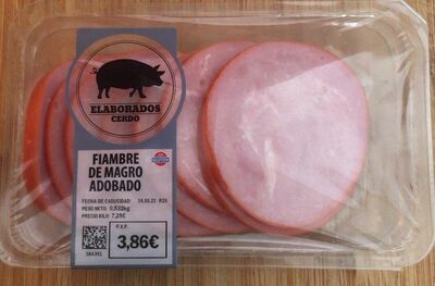 Fiambre de magro adobado front packaging