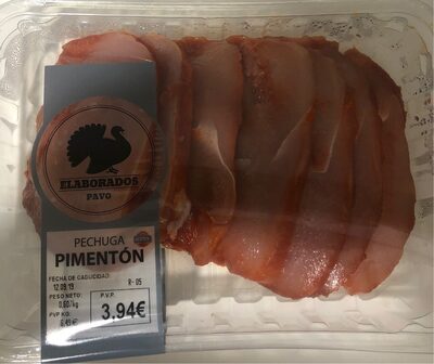 Pechuga de pavo pimentón front packaging