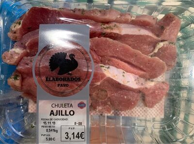 Chuleta de pavo ajillo