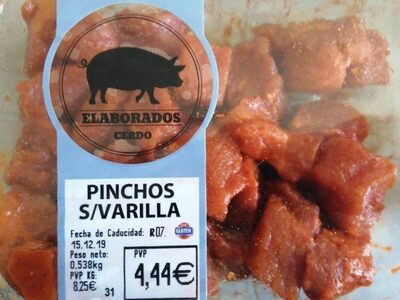 Pinchos sin varilla front packaging