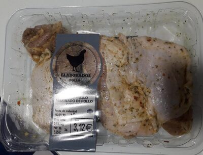 Contramuslo marinado de pollo con piel