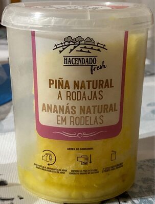 Piña natural a rodajas