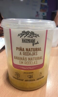 Piña natural a rodajas