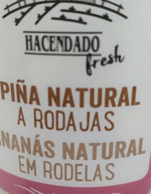 Piña natural a rodajas