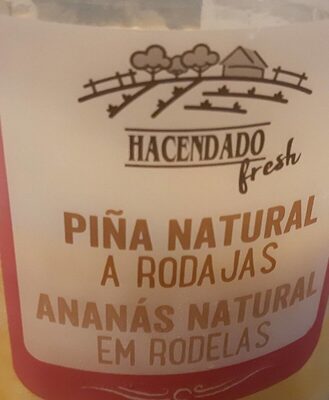 Piña natural a rodajas front packaging