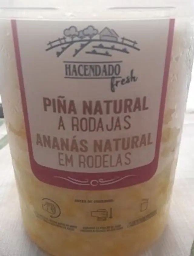 Piña natural a rodajas front packaging