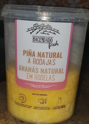 Piña natural rodajas