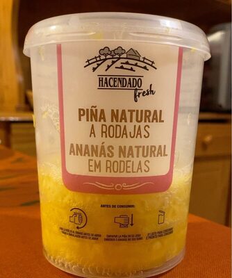 Piña natural a rodajas