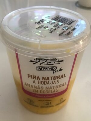 Piña natural a rodajas