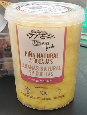 Piña natural a rodajas