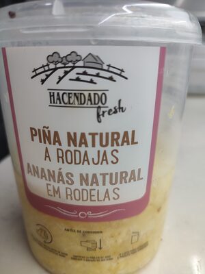 Piña natural en rodajas