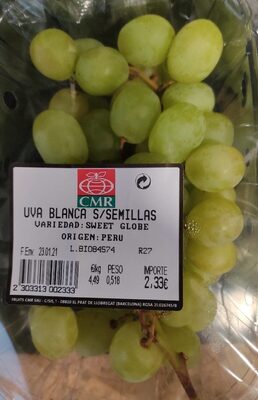 Uva blanca sin semillas