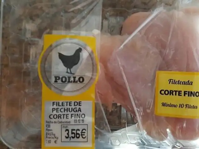 Pechugas de pollo fileteadas front packaging
