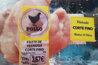 Filete de pechuga corte fino front packaging