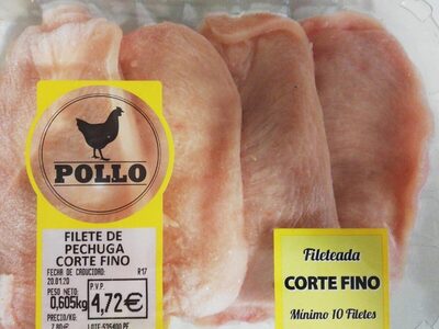 Filete de pechuga corte fino