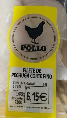 Filete de pechuga corte fino