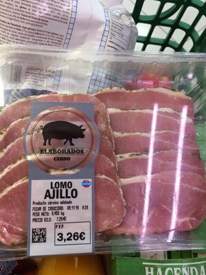 Lomo de cerdo al ajillo front packaging