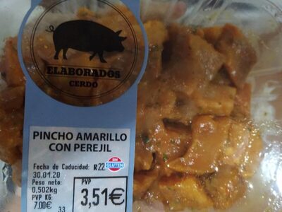 Pincho amarillo con perejil