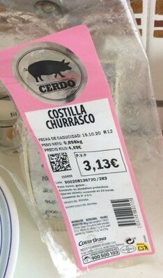 Costilla de cerdo front packaging