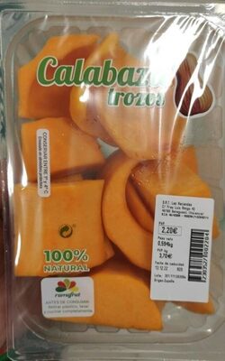 Calabaza cortada