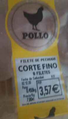 Filete de pechuga corte fino