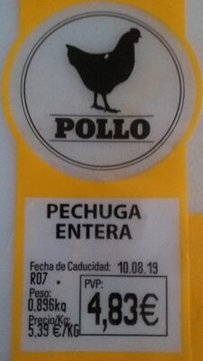 pechuga entera front packaging