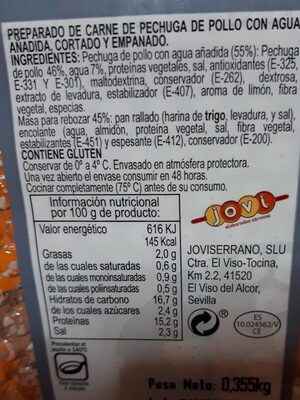 Preparado de pechuga de pollo