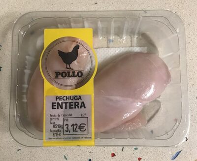 Pechuga de pollo entera front packaging