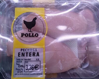 Pollo pechuga entera front packaging